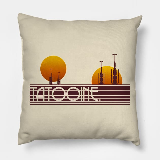 Twin Suns Tatooine Pillow by reintdale