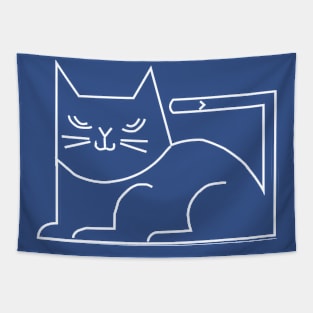 Minimal Cat Lover Tapestry