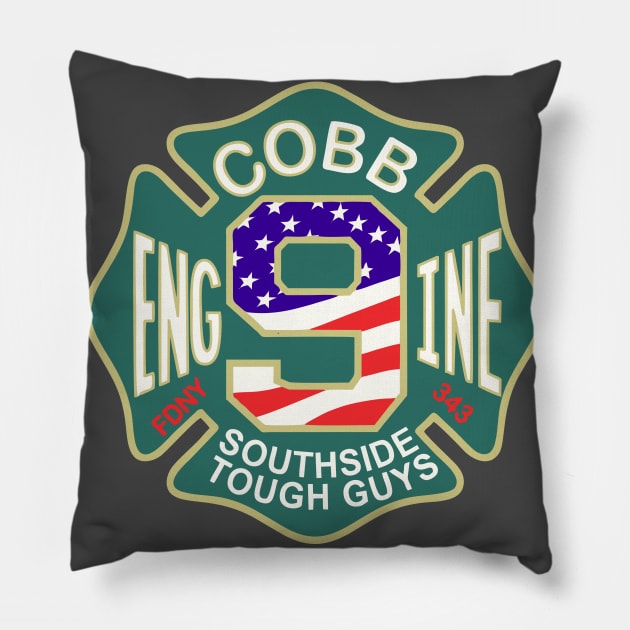 Cobb County Fire Station 9 Pillow by LostHose