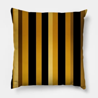 Golden Harmony: Abstract Stripes in Luxe Gold Pillow