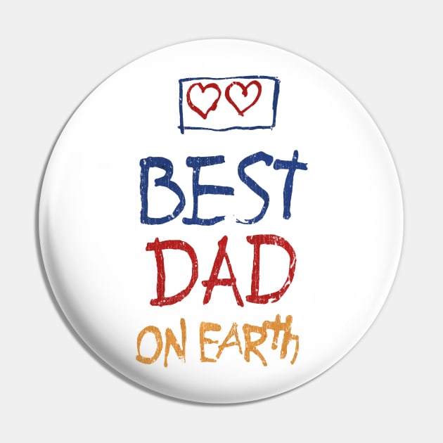 80S Best Dad On Earth Father'S Day Pin by RASRAP