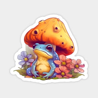 Cute Cottagecore Aesthetic Frog Mushroom Magnet