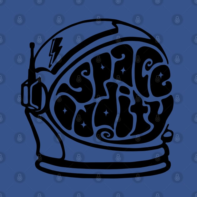 Space Oddity Astronaut Helmet Word Art by Slightly Unhinged