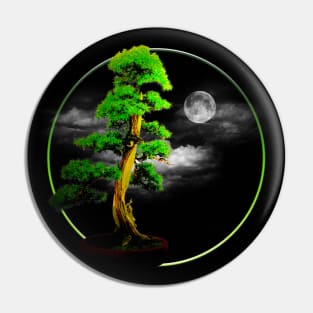 Bonsai tree (night) Pin