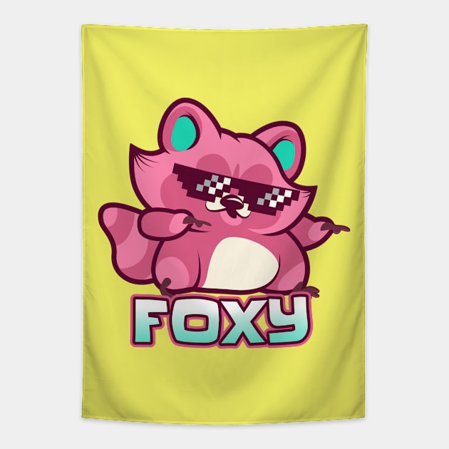 Foxy | Gift For Mom | Gift For Aunt | Gift For Her Tapestry by Freckle Face