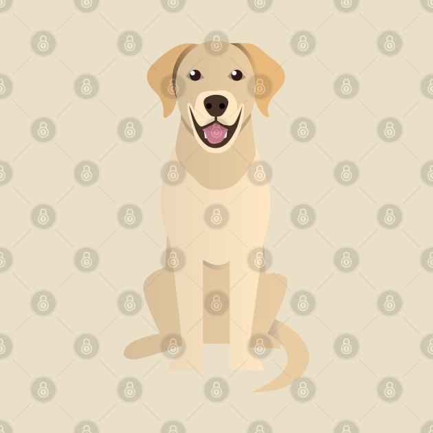 The Good Boy/Girl Golden Retriever - Digital Illustration by WaltTheAdobeGuy