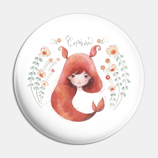 Zodiac - Capricorn Pin by Thitika