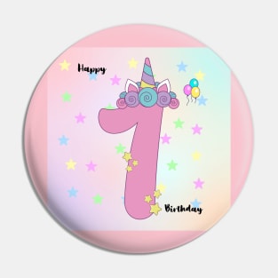 1 year birthday Pin