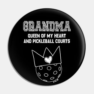 Grandma Queen of My Heart and Pickleball Courts Pin