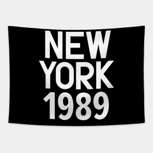 Iconic New York Birth Year Series: Timeless Typography - New York 1989 Tapestry