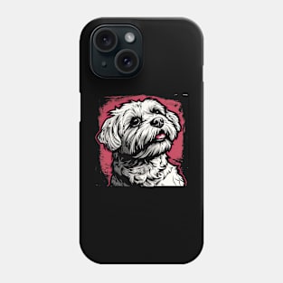 Retro Art Maltese Dog Lover Phone Case