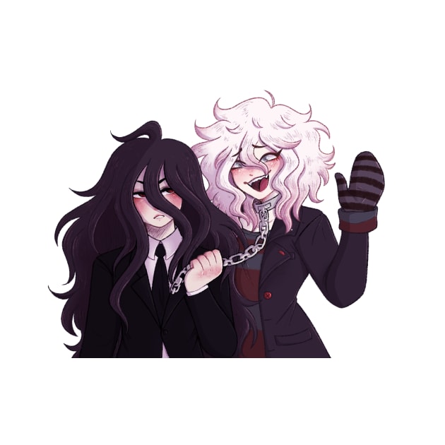 Izuru Kamukira and Servant Komaeda by Rainb0w-S0da