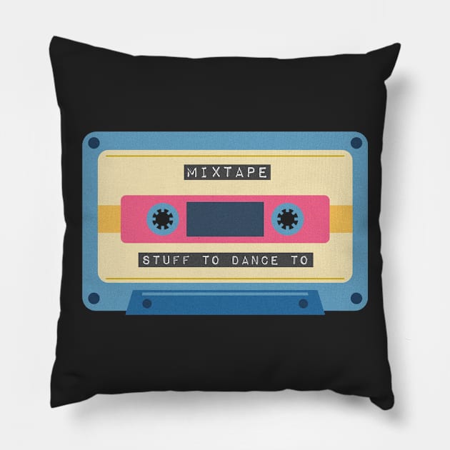 Mixtape Stuff To Dance To Vintage Pillow by Clouds