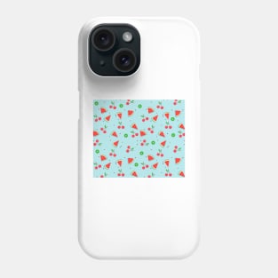 watermelon and cherries pattern Phone Case