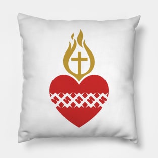 Christian illustration. Sacred Heart of Jesus. Pillow