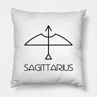 Sagittarius Doodle Line Art Pillow