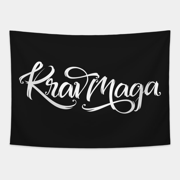 Krav Maga Script Tapestry by polliadesign