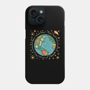 earth floral design Phone Case