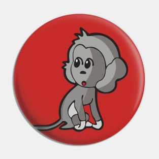 Cute Monkey Cartoon Pin