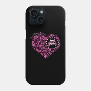 Breast cancer awareness jeeps heart Phone Case