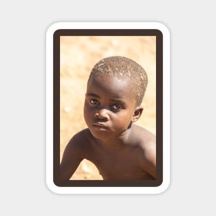 Namibia. Himba Tribe. Portrait of a Boy. Magnet