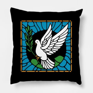 Stained Glass Dove Pillow