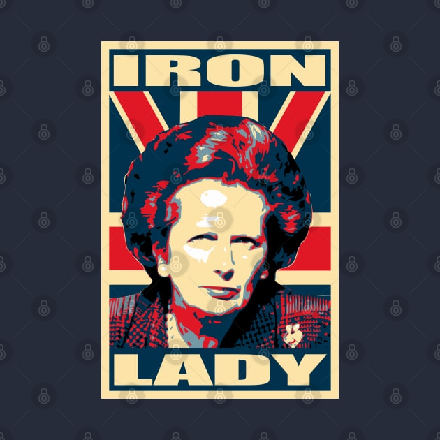 Iron Lady Propaganda Poster Pop Art by Nerd_art