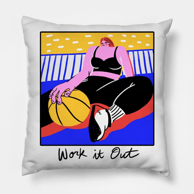 Work it out Pillow by visbii