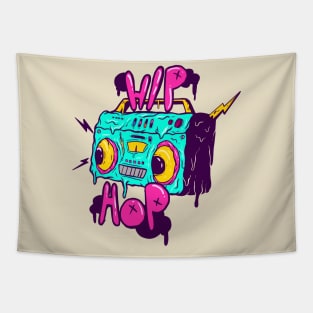 Spooky Hip Hop Melting Radio Tapestry