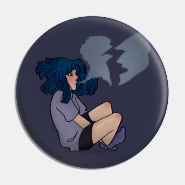 Smokey Hearts Pin by vocaltraitor