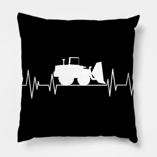 Backhoe heartbeat ,Backhoe lover Excavator digger Pillow