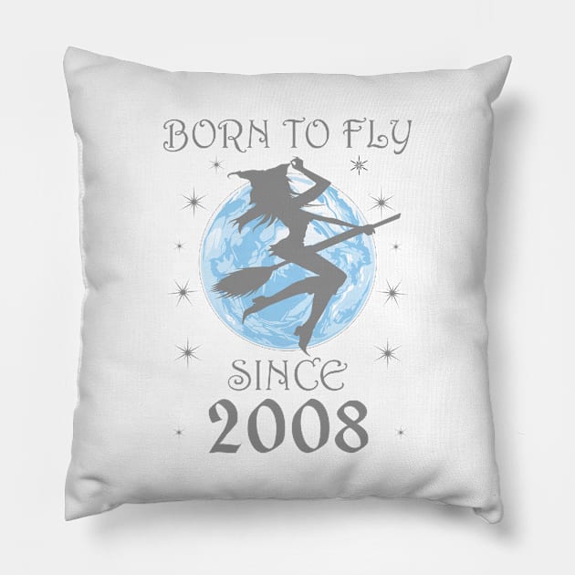 BORN TO FLY SINCE 1930 WITCHCRAFT T-SHIRT | WICCA BIRTHDAY WITCH GIFT Pillow by Chameleon Living