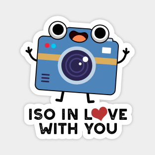 ISO In Love With You Cute Camera Pun Magnet