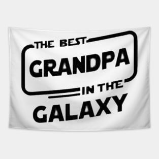 the best grandpa in the galaxy black Tapestry