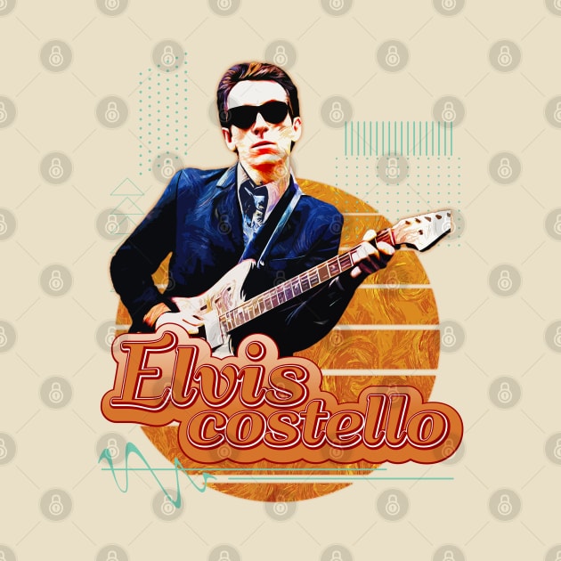 Elvis costello Retro Art by Nana On Here