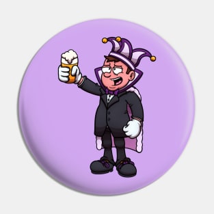 Drunk Prins Carnaval With Beer Pin