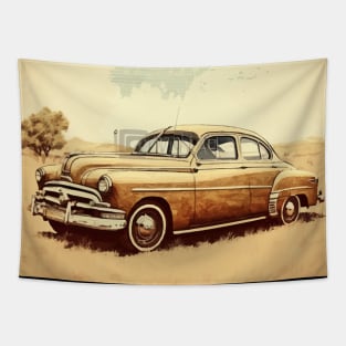 Vintage Car retro 70s Tapestry