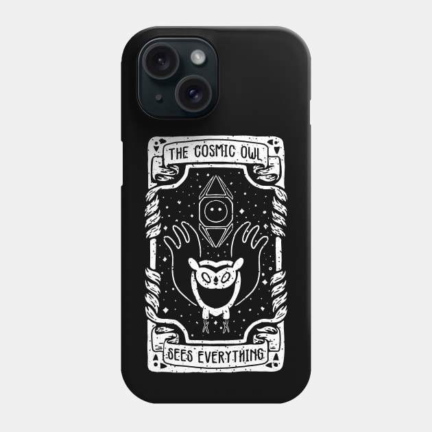 adventure time, the cosmic owl from adventure time in an awesome tarot card design Phone Case by The Japanese Fox