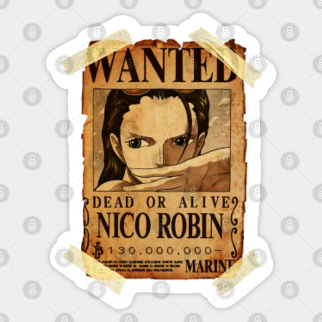 Vintage One Piece Bounty Nico Robin Poster One Piece Anime Sticker Teepublic