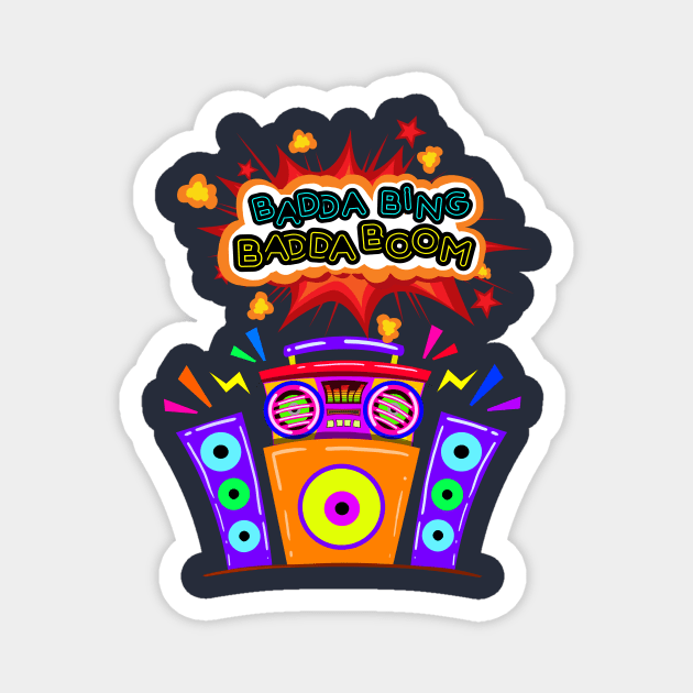 Boombox and Speakers Music Love Magnet by Jake, Chloe & Nate Co.