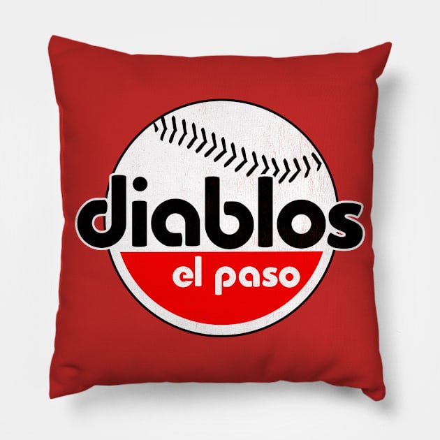 Defunct El Paso Diablos Baseball Pillow by LocalZonly