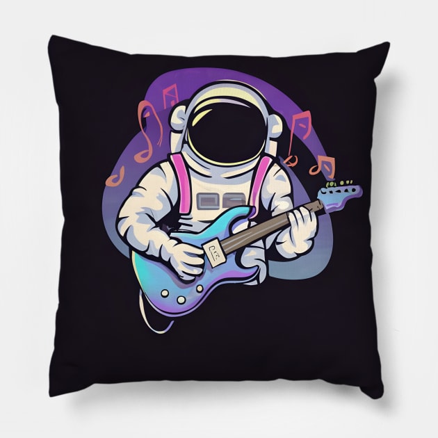 Guitarist Astronaut Pillow by Spaceboyishere