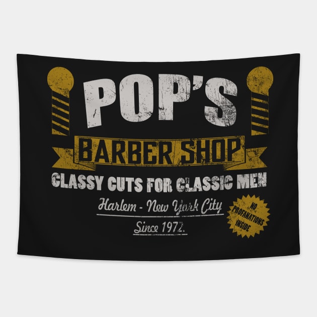 Pops Barber Shop Tapestry by LegendaryPhoenix