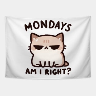 Cat's Take on the Monday Blues Tapestry