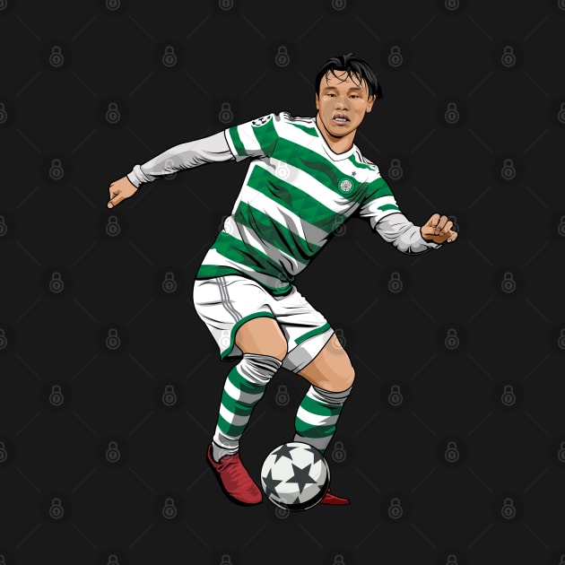 Reo Hatate Glasgow Celtic V Madrid by TeesForTims