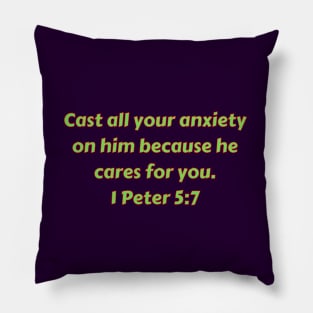 Bible Verse 1 Peter 5:7 Pillow