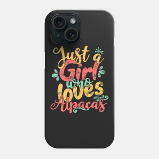 Just A Girl Who Loves Alpacas Gift product Phone Case