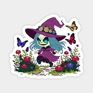Cute Spring Witch Magnet
