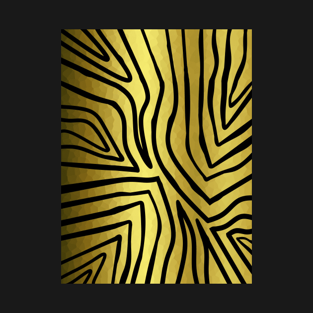 Black And Gold Zebra Stripes by SartorisArt1