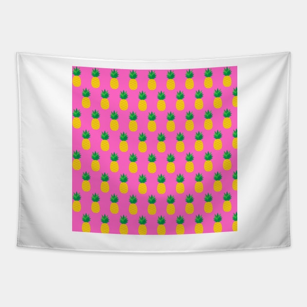 Pink Pineapple Tapestry by IslandofdeDolls